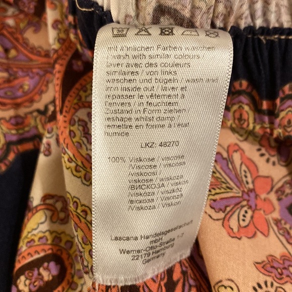 LASCANA Maxi Skirt Multi Color 100% Viscose Size GB 14 - Picture 6 of 6